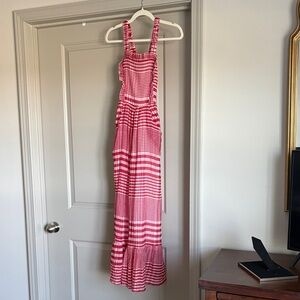 Marie Oliver Red Striped One-Piece Dress